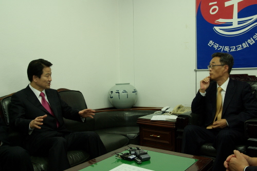 정동영 후보 “NCCK와 당 지향점 같다” 지지 호소