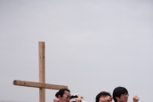 본회 김영주 총무 제주교구청 강우일 주교 방문