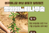 에큐메니칼 여성 힐링캠프 : 정의의느티나무숲 안내